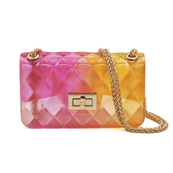 Quilt Embossed Multi Color Jelly Shoulder Bag – J. McCray Style Boutique